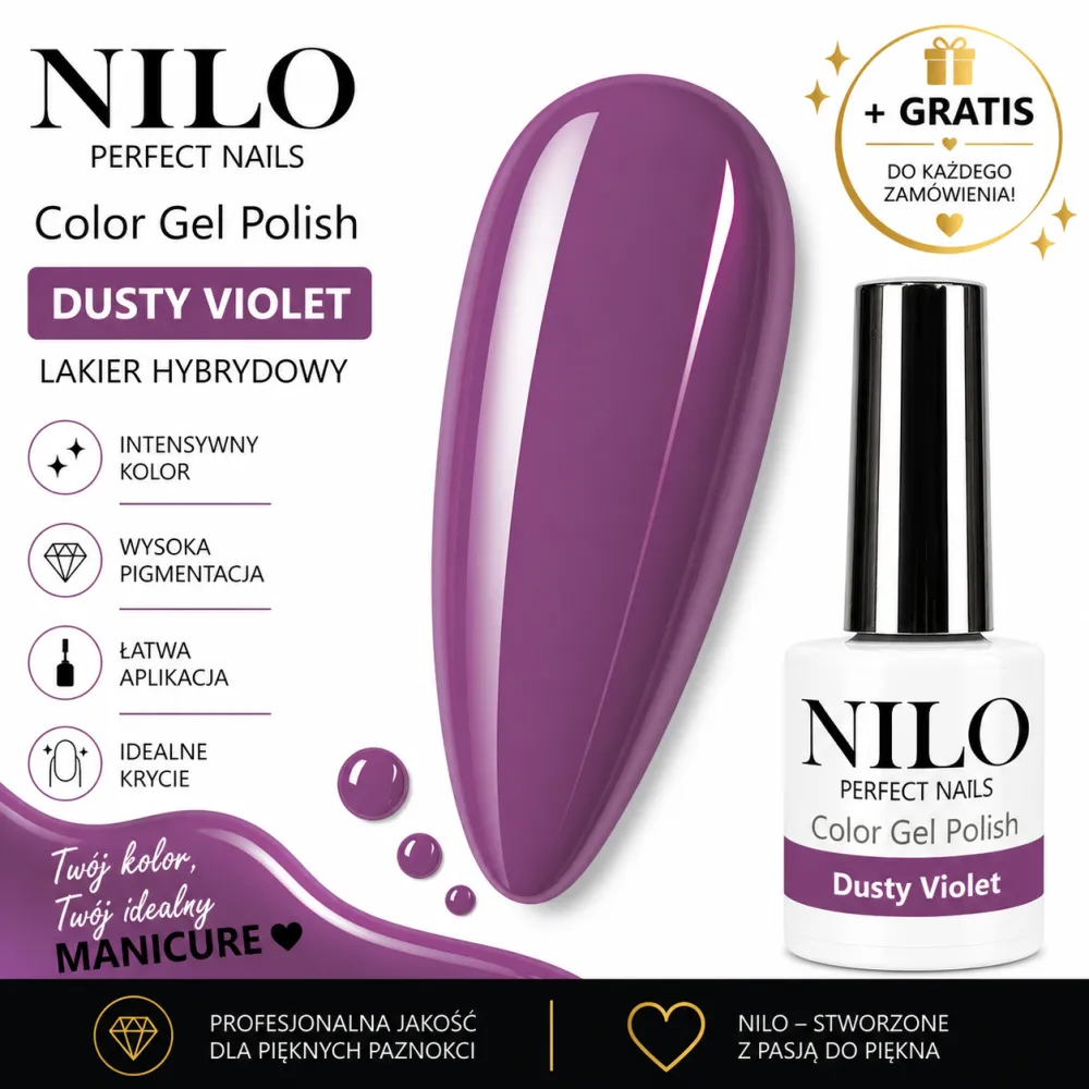 Lakier Hybrydowy Dusty Violet - NILO no.322